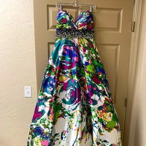 Evenings Allure Multi-Colored Dress